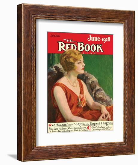 Redbook, June 1928-null-Framed Art Print