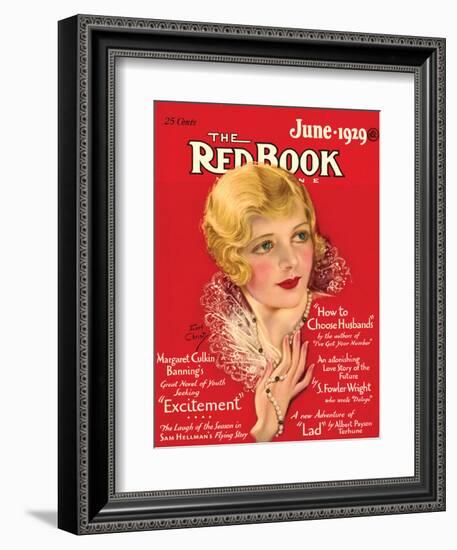 Redbook, June 1929-null-Framed Art Print