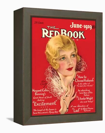 Redbook, June 1929-null-Framed Stretched Canvas