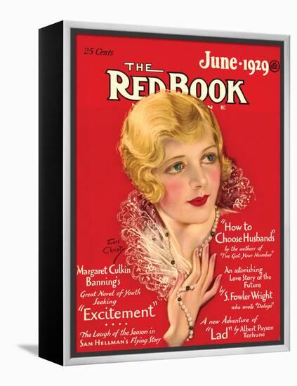 Redbook, June 1929-null-Framed Stretched Canvas