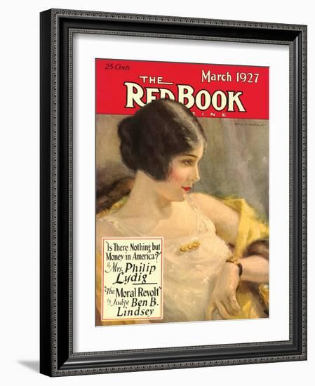 Redbook, March 1927-null-Framed Art Print