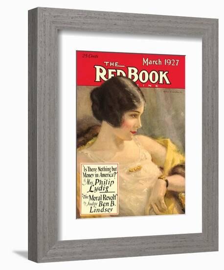 Redbook, March 1927-null-Framed Art Print