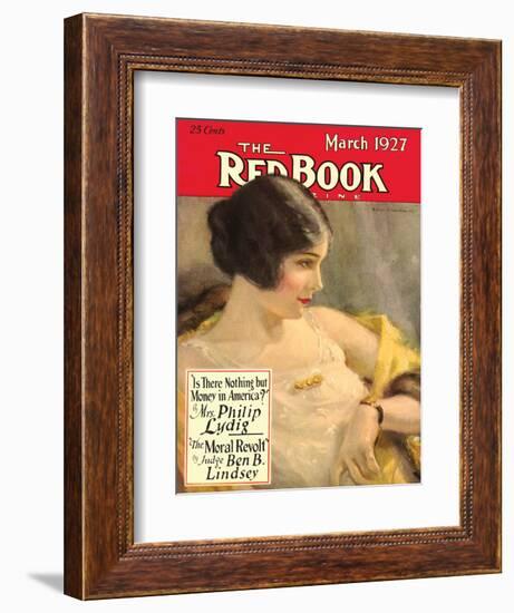 Redbook, March 1927-null-Framed Art Print