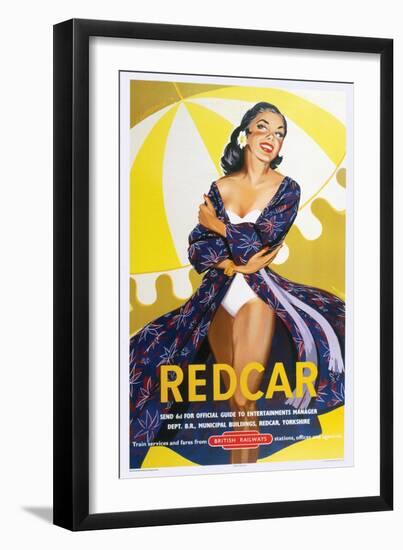 Redcar' - British Railways Poster-Laurence Fish-Framed Giclee Print