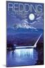 Redding, California - Sundial Bridge at Night-Lantern Press-Mounted Art Print