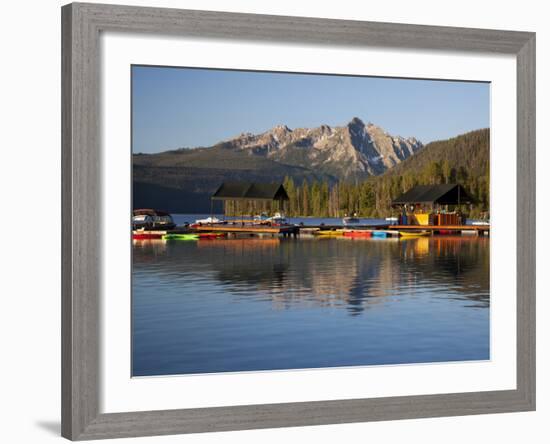 Redfish Lake Lodge, Redfish Lake, Sawtooth National Recreation Area, Idaho, USA-Jamie & Judy Wild-Framed Photographic Print