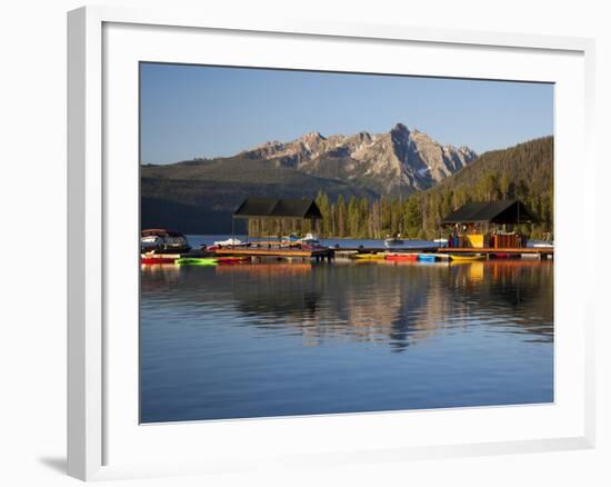 Redfish Lake Lodge, Redfish Lake, Sawtooth National Recreation Area, Idaho, USA-Jamie & Judy Wild-Framed Photographic Print