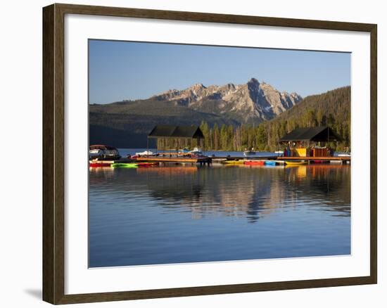 Redfish Lake Lodge, Redfish Lake, Sawtooth National Recreation Area, Idaho, USA-Jamie & Judy Wild-Framed Photographic Print