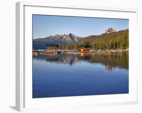 Redfish Lake Lodge, Redfish Lake, Sawtooth National Recreation Area, Idaho, USA-Jamie & Judy Wild-Framed Photographic Print