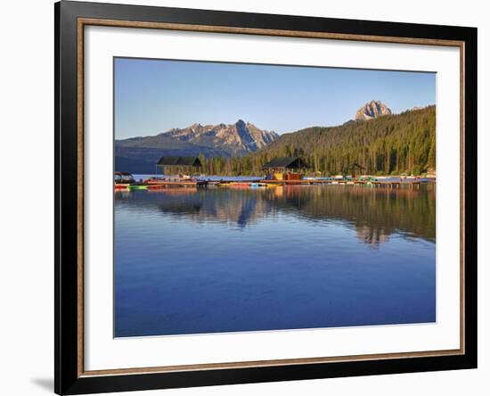 Redfish Lake Lodge, Redfish Lake, Sawtooth National Recreation Area, Idaho, USA-Jamie & Judy Wild-Framed Photographic Print