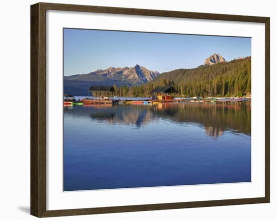 Redfish Lake Lodge, Redfish Lake, Sawtooth National Recreation Area, Idaho, USA-Jamie & Judy Wild-Framed Photographic Print