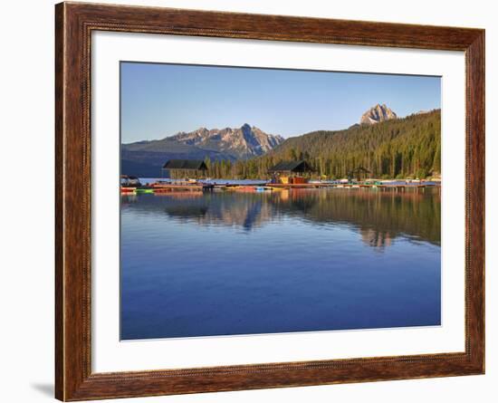 Redfish Lake Lodge, Redfish Lake, Sawtooth National Recreation Area, Idaho, USA-Jamie & Judy Wild-Framed Photographic Print