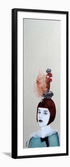 Redhead Crowned by a Chicken, 2016-Susan Adams-Framed Giclee Print