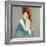 Redhead in Blue Dress with Dragonfly, 2016-Susan Adams-Framed Giclee Print