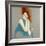 Redhead in Blue Dress with Dragonfly, 2016-Susan Adams-Framed Giclee Print