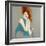 Redhead in Blue Dress with Dragonfly, 2016-Susan Adams-Framed Giclee Print