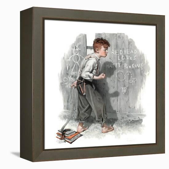 "Redhead Loves Hatti", September 16,1916-Norman Rockwell-Framed Premier Image Canvas