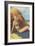 Redhead on Beach in Two-Piece-null-Framed Art Print