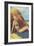 Redhead on Beach in Two-Piece-null-Framed Art Print