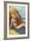 Redhead on Beach in Two-Piece-null-Framed Premium Giclee Print