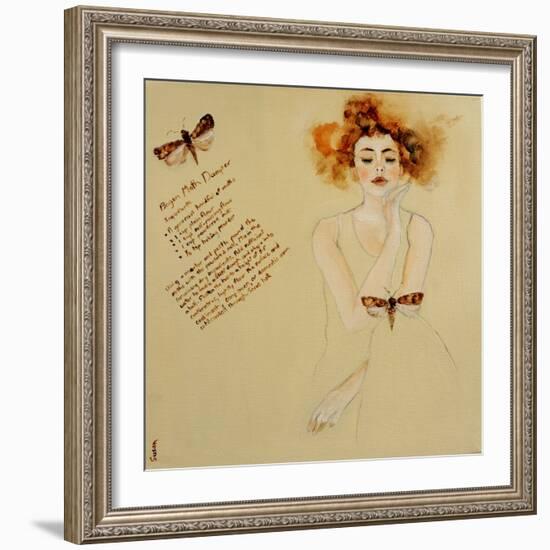 Redhead with Bogon Moth and Recipe, 2016-Susan Adams-Framed Giclee Print