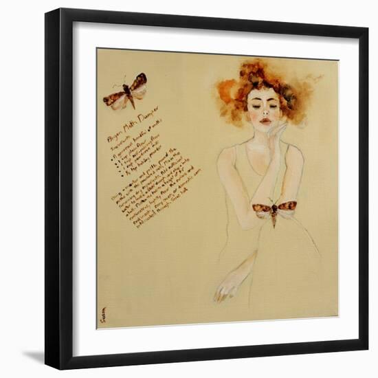 Redhead with Bogon Moth and Recipe, 2016-Susan Adams-Framed Giclee Print