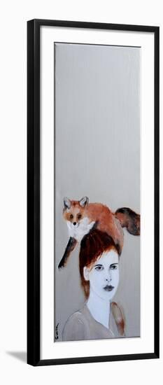 Redhead with Fox, 2016,-Susan Adams-Framed Giclee Print
