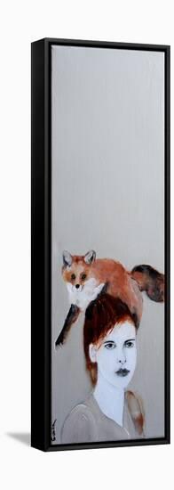 Redhead with Fox, 2016,-Susan Adams-Framed Premier Image Canvas