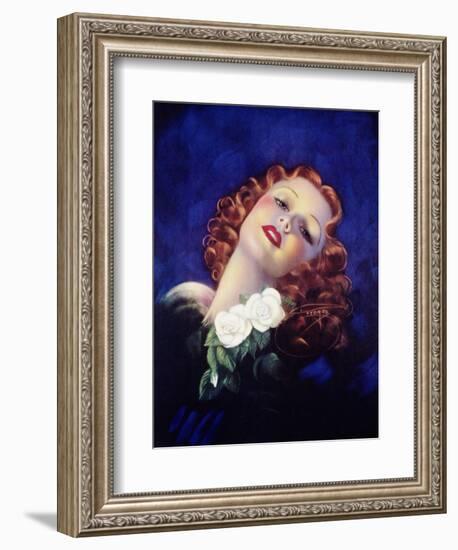 Redhead with Gardenias, C.1948-null-Framed Giclee Print