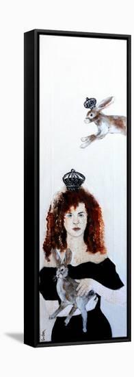 Redhead with Hares, 2016-Susan Adams-Framed Premier Image Canvas