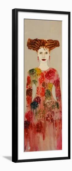 Redhead with Pinks Dress, 2016-Susan Adams-Framed Giclee Print