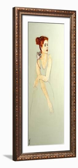 Redhead with Pygmy Possum, 2016-Susan Adams-Framed Giclee Print