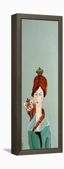 Redhead with Red Panda, 2016-Susan Adams-Framed Premier Image Canvas