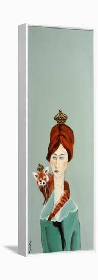 Redhead with Red Panda, 2016-Susan Adams-Framed Premier Image Canvas