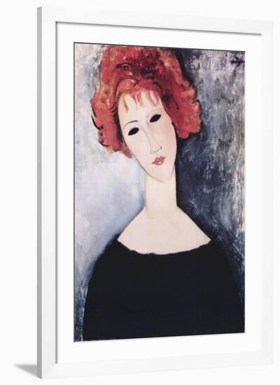 Redhead-Amedeo Modigliani-Framed Art Print