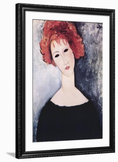 Redhead-Amedeo Modigliani-Framed Art Print