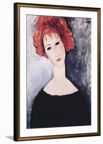 Redhead-Amedeo Modigliani-Framed Art Print