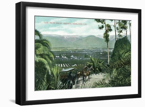 Redlands, California - View from Smiley Heights-Lantern Press-Framed Art Print