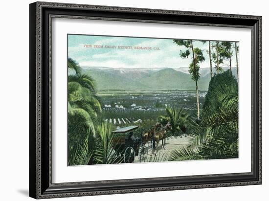 Redlands, California - View from Smiley Heights-Lantern Press-Framed Art Print