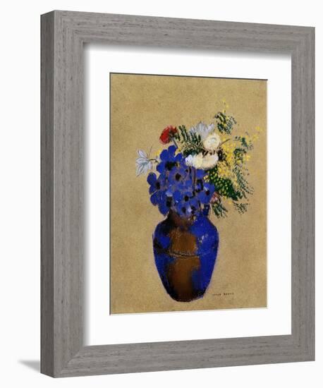 Redon: Vase Of Flowers-Odilon Redon-Framed Giclee Print