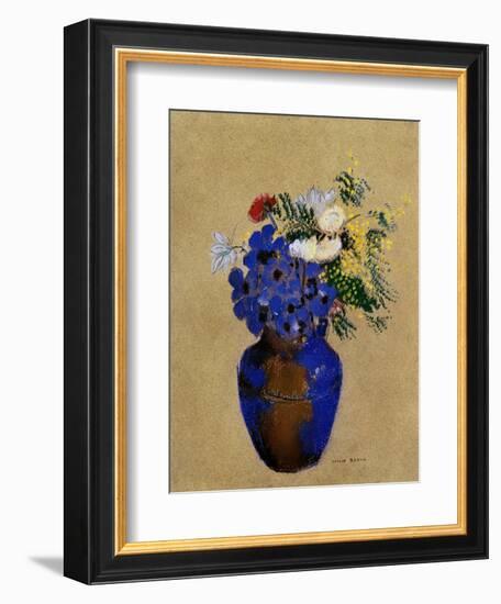 Redon: Vase Of Flowers-Odilon Redon-Framed Giclee Print