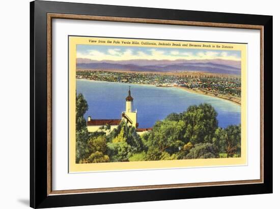 Redondo and Hermosa Beach, California-null-Framed Art Print