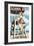 Redondo Beach, California - Lifeguard Pinup-Lantern Press-Framed Art Print