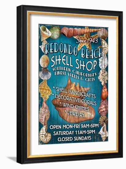 Redondo Beach, California - Shell Shop-Lantern Press-Framed Art Print