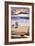 Redondo Beach, California - Sunset Beach Scene-Lantern Press-Framed Art Print