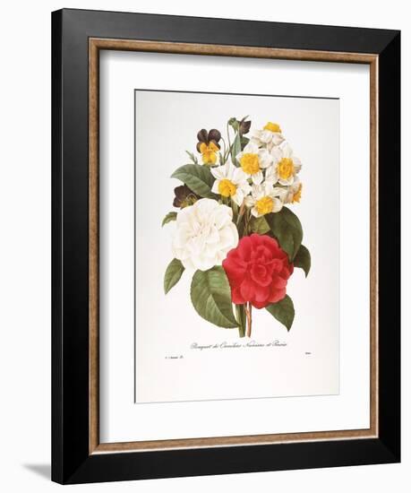 Redoute: Bouquet, 1833-Pierre-Joseph Redouté-Framed Premium Giclee Print