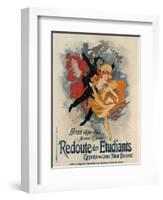 Redoute Des Etudiants-Jules Chéret-Framed Art Print