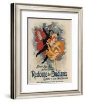 Redoute Des Etudiants-Jules Chéret-Framed Art Print