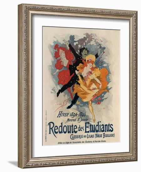 Redoute Des Etudiants-Jules Chéret-Framed Art Print