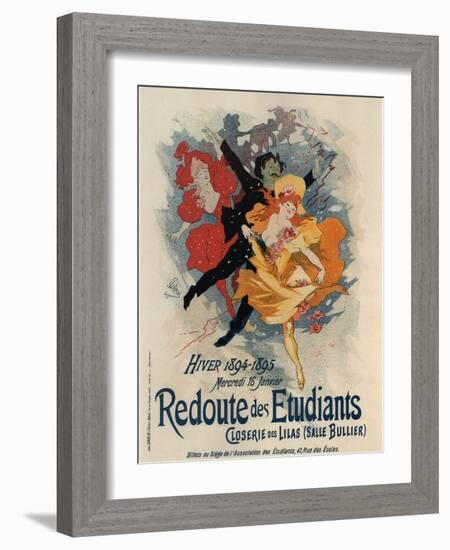 Redoute Des Etudiants-Jules Chéret-Framed Art Print